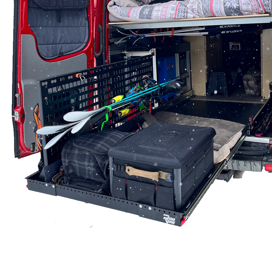 Slide Out Tray with Skis
